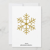 Cartes Pour Fêtes Annuelles Danseur Gold Snow (Dos)