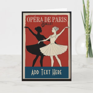 Cartes Pour Fêtes Annuelles Danseurs de ballet, ajouter du texte