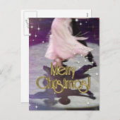 Cartes Pour Fêtes Annuelles Danseurs de Joyeux Noël (Devant / Derrière)