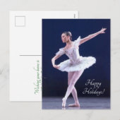 Cartes Pour Fêtes Annuelles danseuse du casse-noisette (Devant / Derrière)