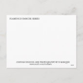 CARTES POUR FÊTES ANNUELLES DANSEUSE FLAMENCO #3 (Dos)