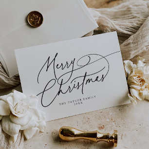 Cartes Pour Fêtes Annuelles DARCY Black Elegance Famille Vintage Joyeux Noël