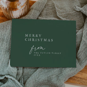 Cartes Pour Fêtes Annuelles DARCY Green Boho unique do-it-yourself moderne Joy