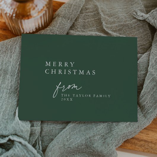 Cartes Pour Fêtes Annuelles DARCY Green Boho unique do-it-yourself moderne Joy