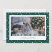 Cartes Pour Fêtes Annuelles Dark Green Believe In Magic Stars Photo (Devant)