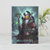 Cartes Pour Fêtes Annuelles Dark Santa of Shadows – Gothic Christmas Skeleton (Debout devant)