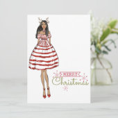 Cartes Pour Fêtes Annuelles Darling Diva Christmas (Debout devant)