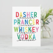Cartes Pour Fêtes Annuelles Dasher Dancer Prancer ... Vodka Blitzés (Debout devant)
