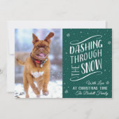 Cartes Pour Fêtes Annuelles Dashing Through | Holiday photo (Devant)