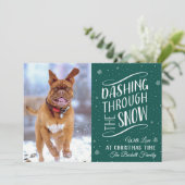 Cartes Pour Fêtes Annuelles Dashing Through | Holiday photo (Debout devant)