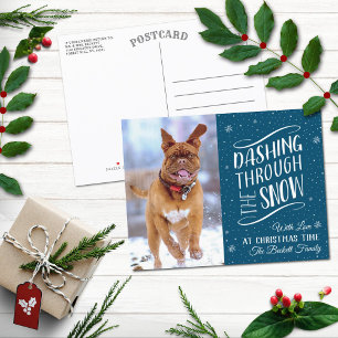 Cartes Pour Fêtes Annuelles Dashing Through   Holiday photo