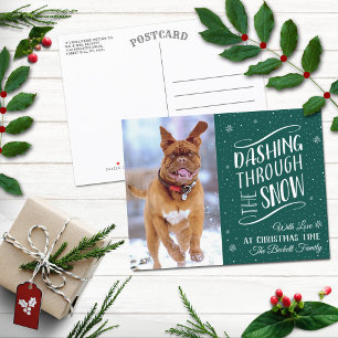 Cartes Pour Fêtes Annuelles Dashing Through Holiday photo
