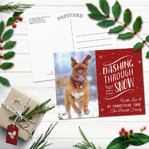 Cartes Pour Fêtes Annuelles Dashing Through Holiday photo