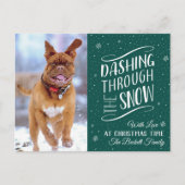 Cartes Pour Fêtes Annuelles Dashing Through | Holiday photo (Devant)