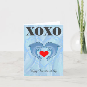Cartes Pour Fêtes Annuelles Dauphin xoxo de la fête des Valentines