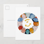 Cartes Pour Fêtes Annuelles Day of Happiness  (Devant / Derrière)