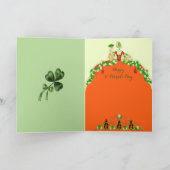 Cartes Pour Fêtes Annuelles DAY ORANGE ET SHAMROCK St. Patricks (Intérieur)