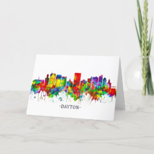 Cartes Pour Fêtes Annuelles Dayton Ohio Skyline