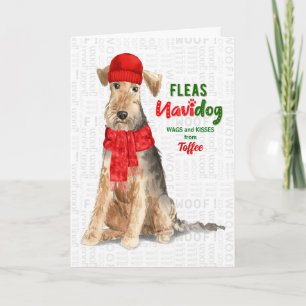 Cartes Pour Fêtes Annuelles de Dog Cute Welsh Terrier Noël