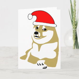 Cartes Pour Fêtes Annuelles de doge wouah de meme Noël très un tel casquette