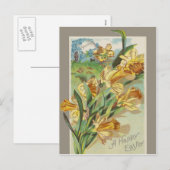 Cartes Pour Fêtes Annuelles De Joyeuses Pâques (Devant / Derrière)