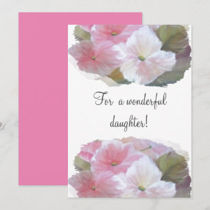 Cartes Pour Fêtes Annuelles De la mère à la fille florale Appartement de vacan