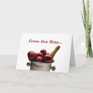 Cartes Pour Fêtes Annuelles de la patronne glacière de champagne x-mas