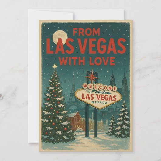 Cartes Pour Fêtes Annuelles De Las Vegas Avec Amour Appartement de Noël (Devant)