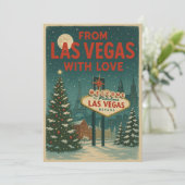 Cartes Pour Fêtes Annuelles De Las Vegas Avec Amour Appartement de Noël (Debout devant)