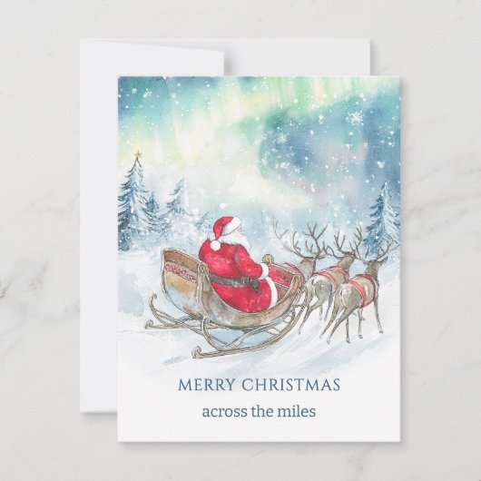 Cartes Pour Fêtes Annuelles De l'autre côté des Miles Père Noël Reindeers dort (Devant)