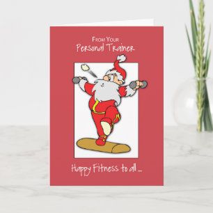 Cartes Pour Fêtes Annuelles De l'entraîneur personnel aux clients Exercice de 