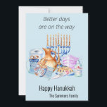 Cartes Pour Fêtes Annuelles De meilleurs jours sont en route Hanoukka 2021<br><div class="desc">Ce design a été créé par art numérique et peut être personnalisé dans la zone fournie par le changement de la photo et/ou du texte. Vous pouvez également le customiser en choisissant l'option cliquer pour customiser une autre option et supprimer ou modifier la couleur de l'arrière - plan, ajouter du...</div>