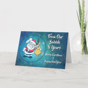 Cartes Pour Fêtes Annuelles De Notre Bulle à la Vôtre Noël 20xx Drôle 