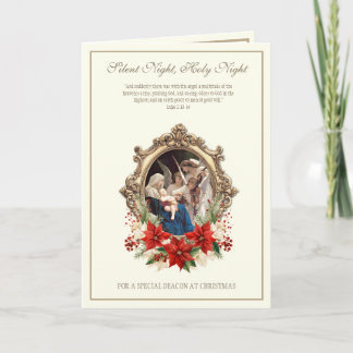 Cartes Pour Fêtes Annuelles Deacon Christmas Mary Angels playing music