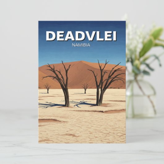 Cartes Pour Fêtes Annuelles Deadvlei Namibie Travel (Debout devant)