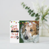 Cartes Pour Fêtes Annuelles Dear Santa, the cat did it (Debout devant)