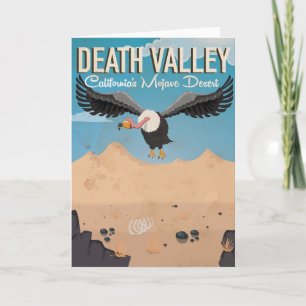 Cartes Pour Fêtes Annuelles Death Valley Cartoon affiche de voyage vintage