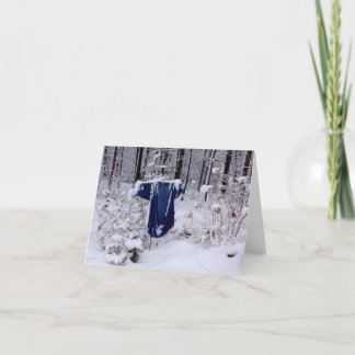 Cartes Pour Fêtes Annuelles debout dans la neige...