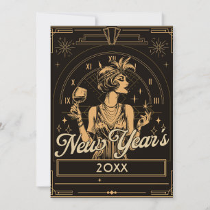 Cartes Pour Fêtes Annuelles Début d'année en fanfare