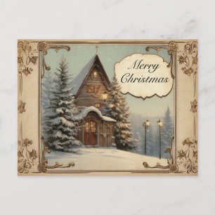 Cartes Pour Fêtes Annuelles Début des années 1900 Antique Noël Motifs