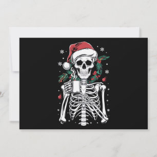 Cartes Pour Fêtes Annuelles Décès dans le squelette de Noël Café Lover cadeau
