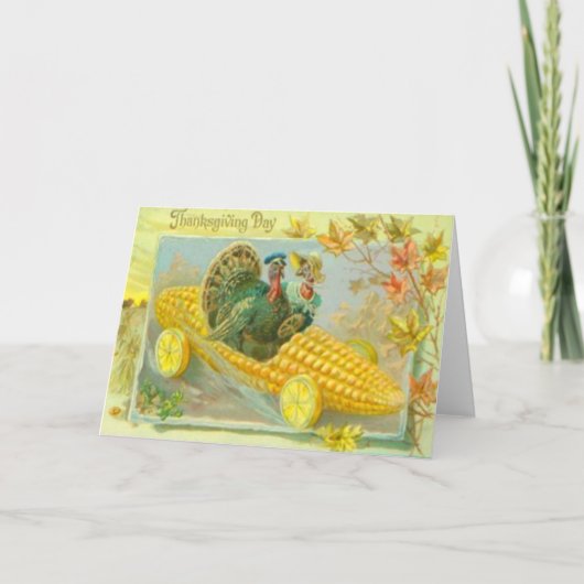 Cartes Pour Fêtes Annuelles Déchets Dans Une Voiture À Maïs (Devant)