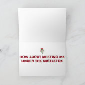 CARTES POUR FÊTES ANNUELLES DÉCIDE-NAUGHTY OU NICE=PUIS MISTLETOE POUR NOUS! (Intérieur)
