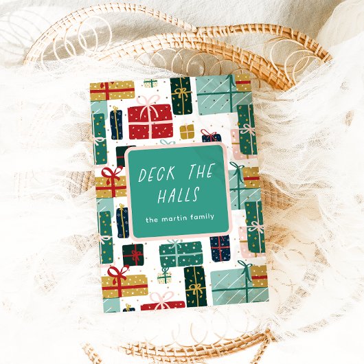 Cartes Pour Fêtes Annuelles Deck Halls Joli cadeau de vacances Noël