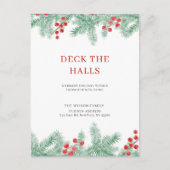 Cartes Pour Fêtes Annuelles Deck Les Halls Nouvelle Adresse Déplacement (Devant)