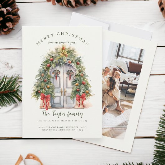 Cartes Pour Fêtes Annuelles Deck New Halls New Home Christmas Holiday Card