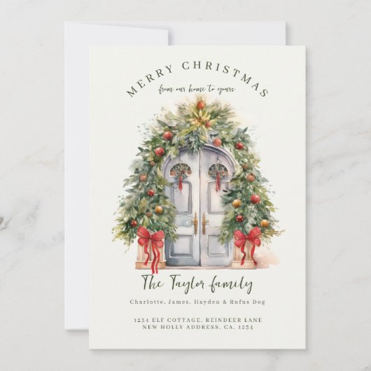 Cartes Pour Fêtes Annuelles Deck New Halls New Home Christmas Holiday Card (Devant)