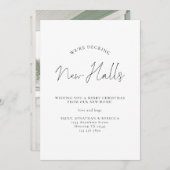 Cartes Pour Fêtes Annuelles Deck New Halls Script Address Christmas (Devant / Derrière)