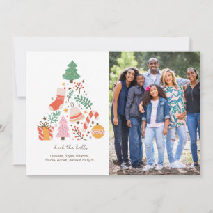 Cartes Pour Fêtes Annuelles Deck the Halls Family Photo Card Christmas