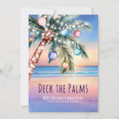 Cartes Pour Fêtes Annuelles Deck the Palms Beach Christmas (Devant)